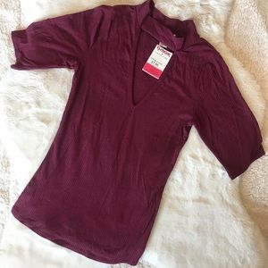New Burgundy Bozzolo top